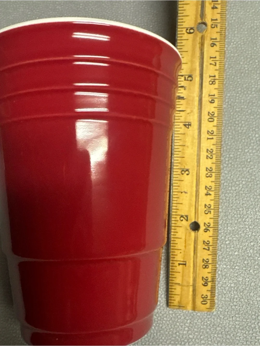 Ceramic Party Cup - Red Ceramic Reusable Drink 15 oz